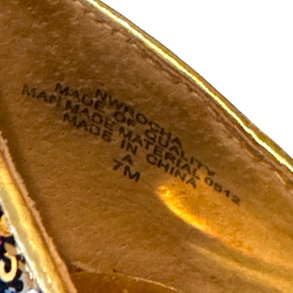 Nine West Rocha Multicolored Sequin Platform Heels Formal Glam Size 7 - Picture 8 of 12